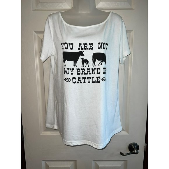 You Are Not My Brand of Cattle Ladies Tee Size Medium - Picture 5 of 7
